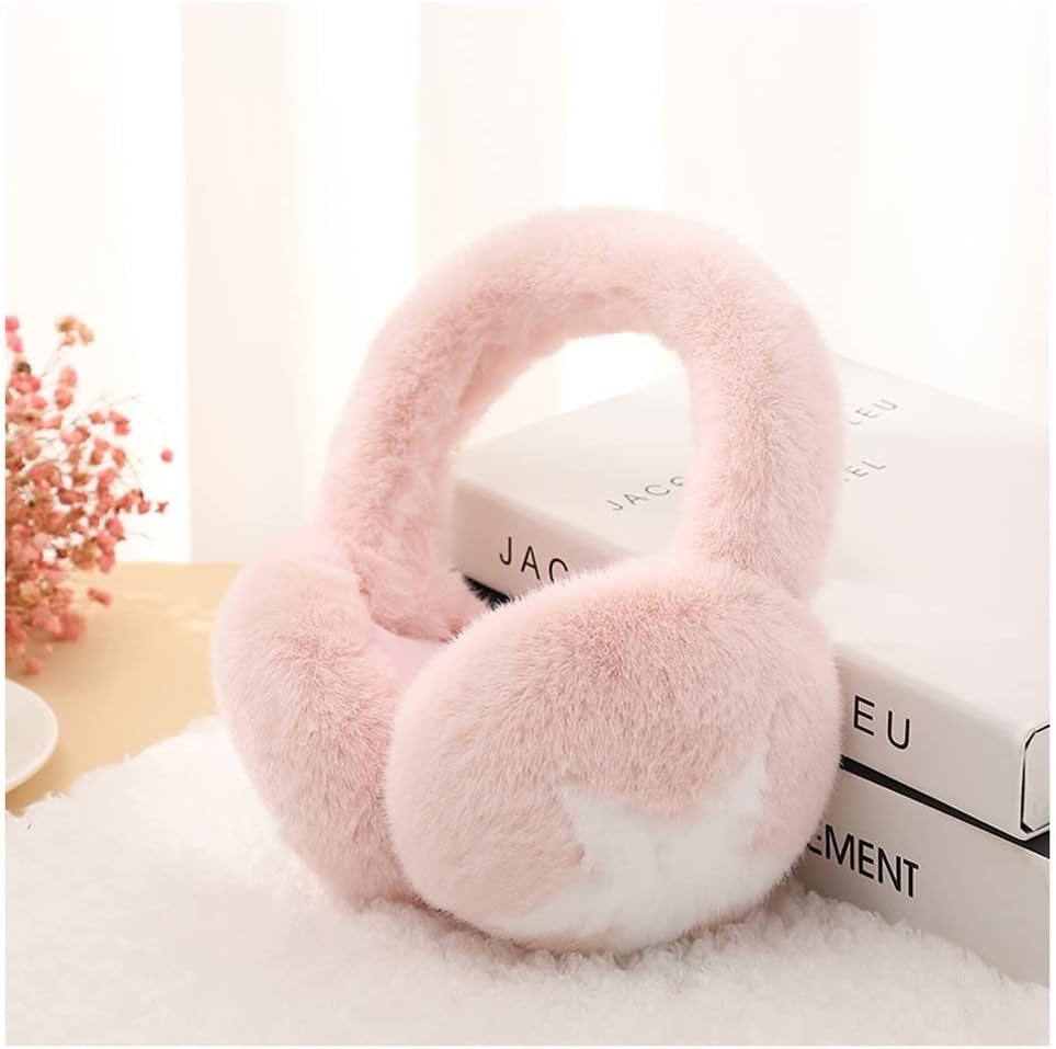Ear Warmers Cute Earmuffs Foldable Ear Warmers Winter Warm Ear Warmers Soft Plush Star Decoration for Men and Women (Color : C)