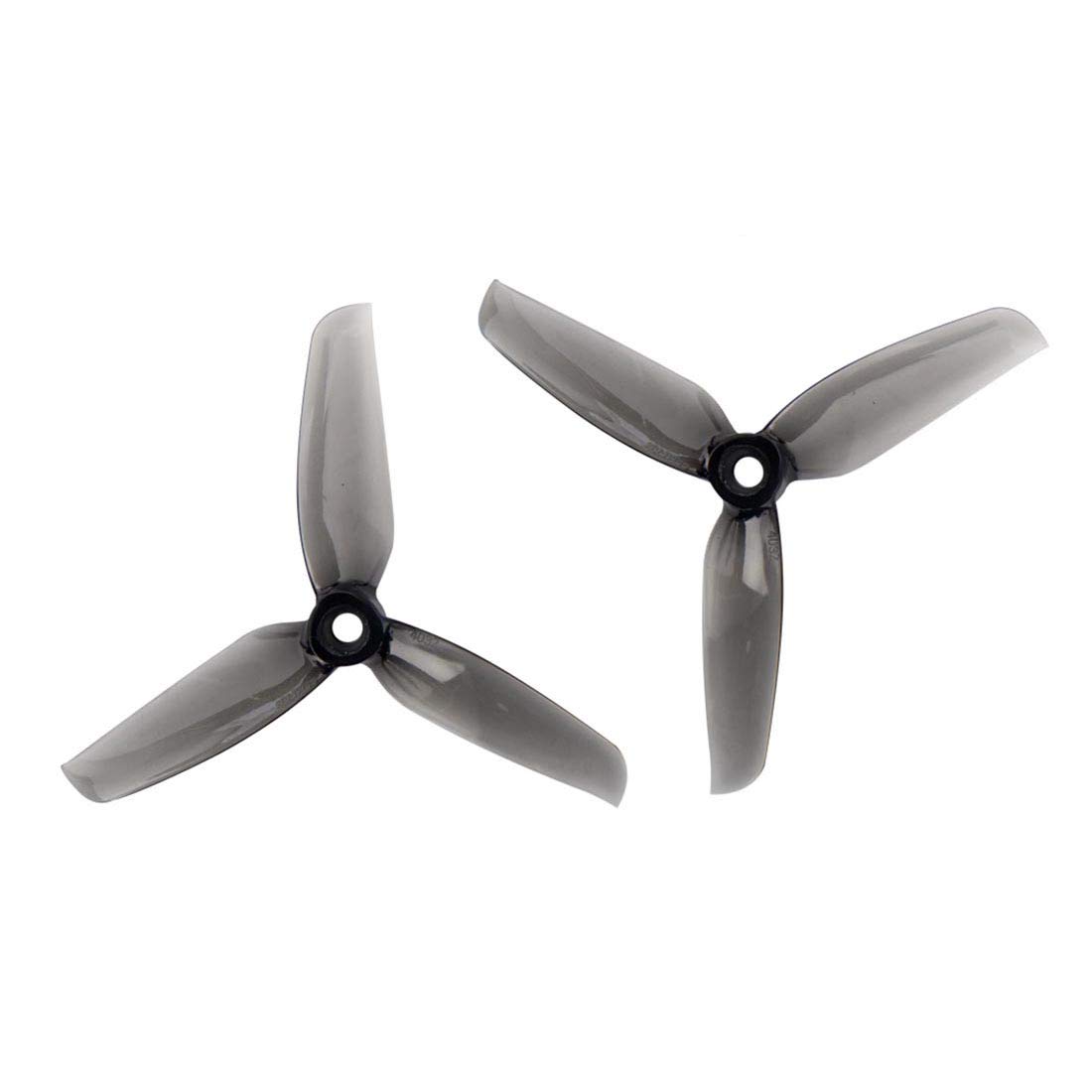 GEMFAN 5144 5inch Tri-Blade/3 Blade Propeller 5mm Hole PC Props Compatible 2205-2306 Brushless Motor for DIY RC Drone FPV Racing Multicopter (10 Pairs Gray)