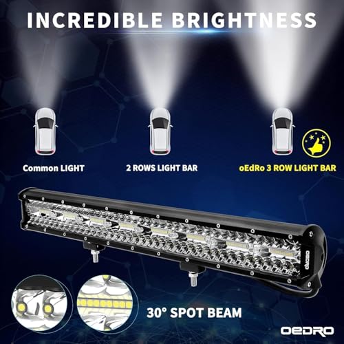 Image of OEDRO 22 Inch LED Light Bar Spot Flood Combo Tri-Row Driving Light