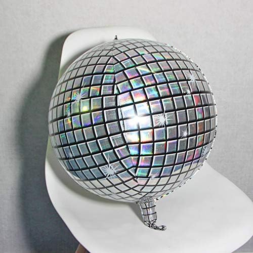 Miniatura 3 de Globo holográfico plateado de discoteca láser, colgable, 6 unidades de 16 pulgadas, esfera de aluminio 4D, globo plateado metálico, suministros de