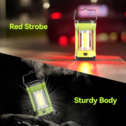 AlpsWolf Camping Lantern Rechargeable, 4000mAh LED Lantern for Power Outages Super Bright Portable Camping Light Emergency Lantern Camping Lamp Green, 1 Pack image 5
