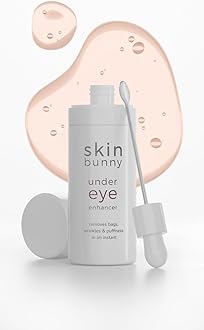 Skinbunny Under Eye Enhancer – NO WHITE RESIDUE Anti Aging Eye Serum to Remove Eye Bags Wrinkles and Puffiness – Made in UK Seen on TV - Clinically Proven – 100 Applications