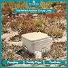 Hi-Gear Portable Flush Toilet with Seat, Bellows Pump & Double Sealed Valve, 10L Capacity Waste Tank, Lightweight, Durable & Hygienic, Ideal for Camping, Festivals, Travel and Emergency Use