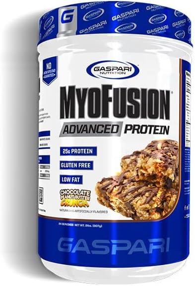 Gaspari Nutrition Myofusion - Proteína avanzada, mezcla de proteínas con proteína de suero de leche, proteína de caseína y proteína aislada, baja en