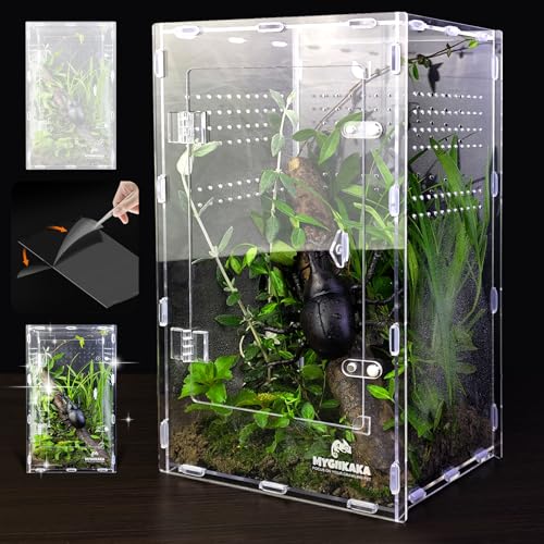 Mygiikaka CWMX00001-L Acrylic Jumping Spider Enclosure, Insect Terrarium, Bug Enclosure, Spider Cage, Jumping Spider Habitat, Praying Mantis Habitat, Arboreal Tarantula Enclosure cover