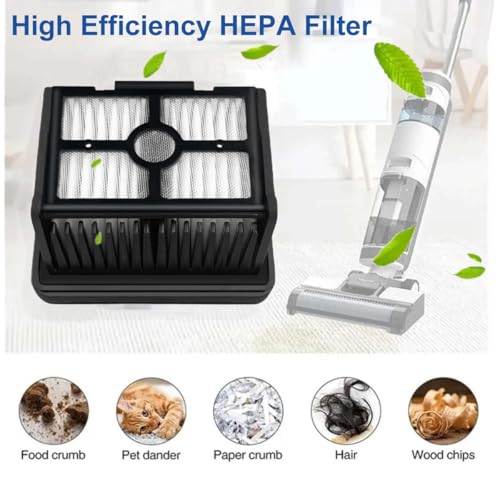 AVAENZO Zubehör für Dreame H12 Pro, H12 Dual, 2 Bürstenrolle 4 Filter Nass Trockensauger Ersatzteile Walzenbürste