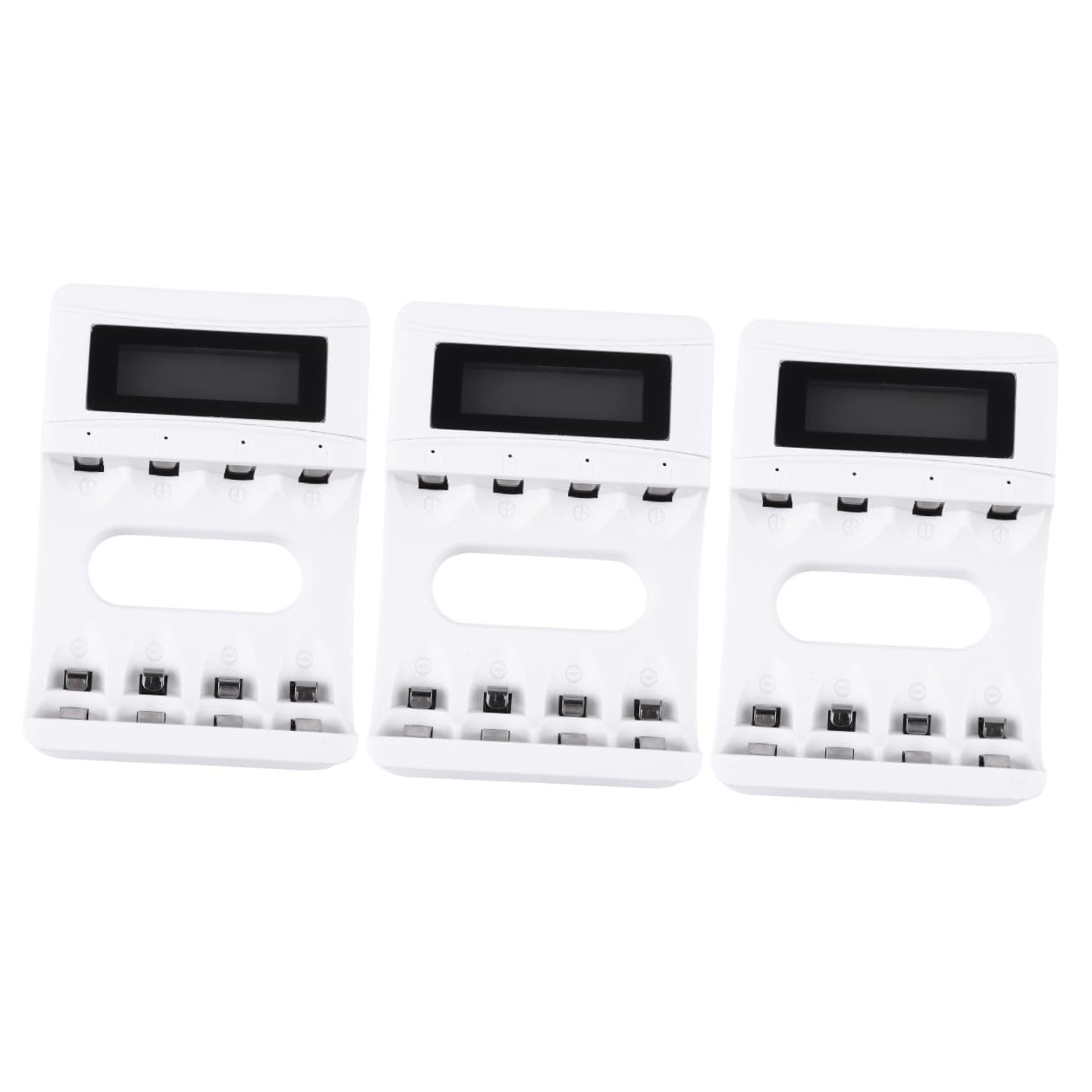OSALADI 3pezzi Caricatore Usb Lcd Slot Per Batterie Ricaricabili Aa e Aaa Controllo Della Temperatura e Della Tensione Modalità Carica Per Massimizzare La Capacità Delle Batterie