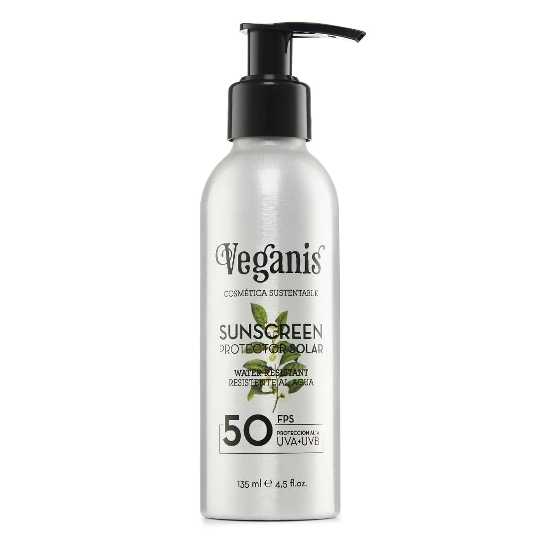 VEGANIS Sunscreen SPF 50 – Coconut & Calendula Oils – High Protection Broad-Spectrum UVA/UVB Face & Body Sunscreen – Light Texture, Fast-Absorbing, Vegan & Oxybenzone-Free Formula – Suitable for Kids