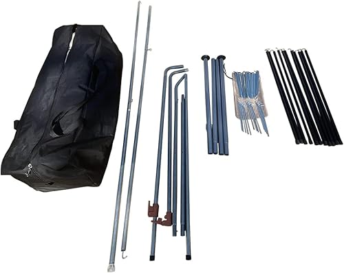 Miniatura 8 de UNISTRENGH Tienda de campaña de lona de algodón impermeable grande para 4 estaciones yurta glamping con agujero para estufa para 6-8 personas