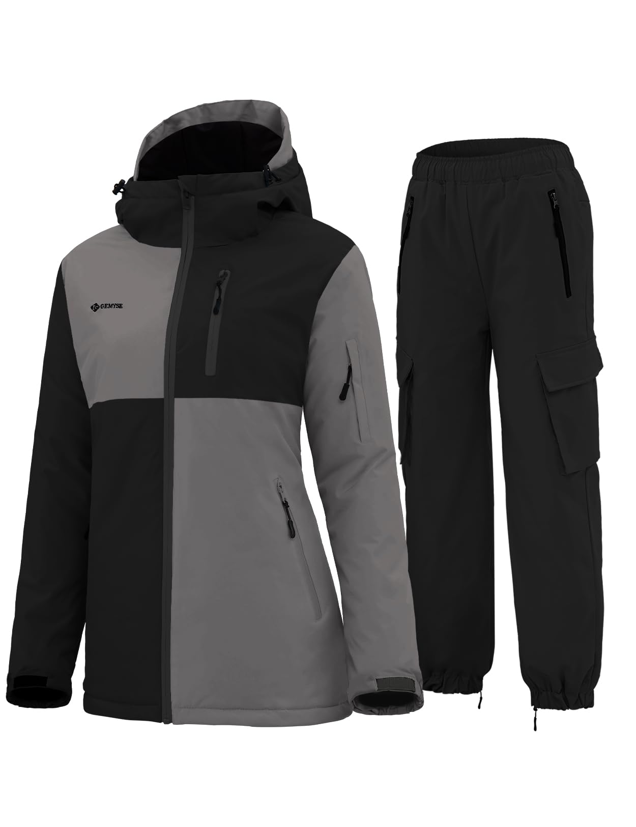 GEMYSE Women's Ski Snowsuit Waterproof snow Jacket and Pants Set