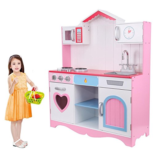 Preisvergleich Produktbild MuGuang Küchenspielzeug Spielküche Küche mit Zubehör Spielzeugküche, Holzspielküche Kinderspielküche für 3-9 Jahren Kitchen Toys Role Play