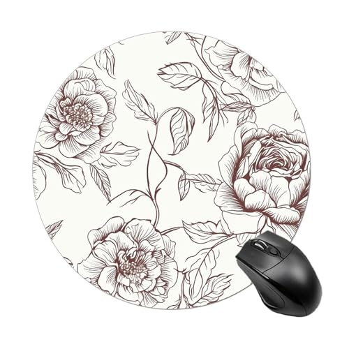 Line Floral Rose Flowers Design2 ���E���h���o�[�}�E�X�p�b�h 7.8�C���` ���� �m���X���b�v �T�[�L�����[ �R���s���[�^�[ �}�b�g �|�[�^�u�� �ϐ� �f�X�N�}�b�g �I�t�B�X �m�[�g�p�\�R�� �f�X�N�g�b�v �v���t�F�b�V���i��