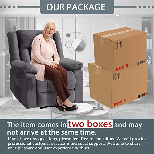 Oqqoee Electric Power Lift Recliner Chair Lift Chair Recliner For Elderly With Massage And Heat Vibration, 3 Positions, 2 Side Pockets, Usb Ports For Home Living Room #TOP5