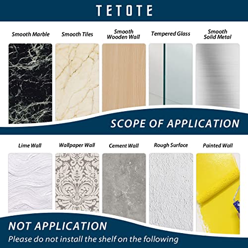 Tetote Corner Shower Caddy,2-Pack Storage For Inside Shower Adhesive Shelf With Hooks,Sus304 Rustproof No Drill Organizer Suction Cups For Bathroom Stick On Shelves #TOP6