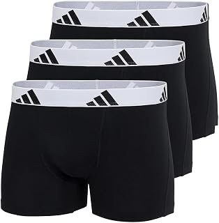 adidas Men's Boxer Shorts, Pack of 3, Trunk (3PK), Active Flex Cotton Underwear
