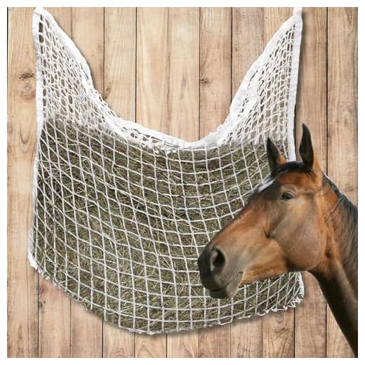 BORDEAG Rete Da Fieno, Rete Da Fieno Per Cavalli, 120 X 90 Cm Rete Per Fieno Cavall, Rete Per Fieno A Maglie Strette Estremamente Resistente Agli Strappi, Per Cavalli, Pecore E Bovini(Bianco)