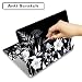 Laptop Skin Sticker Decal, 12" 13" 13.3" 14" 15" 15.4" 15.6 Inch Vinyl Cover Art Protector Notebook PC (2 Wrist Pad skins Included), Waterproof Removable, Black White Flower