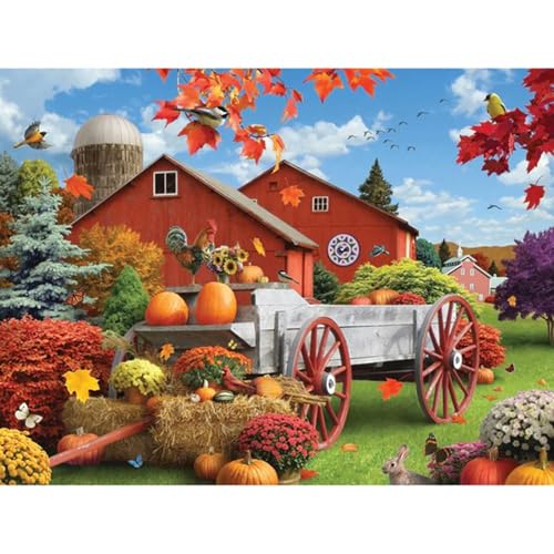 Bits and Pieces Puzzles de 50 Piezas para Adultos - Alan Giana 3-Pack - Rompecabezas de 50 Piezas Extra Grandes 15" x 19", Escenas Rústicas de Campo, Sin Piezas Iguales miniatura 3