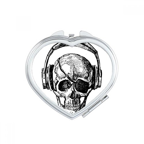 Miroir de maquillage compact tête de mort pour corriger son teint partout