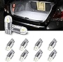 Ouzorp 10Pcs 194 LED Bulbs 6000K White 168 2825 T10 W5W 3030 Bright LED Chips, Dome Light, Map Light, Door Light, Courtesy Light License Plate Light
