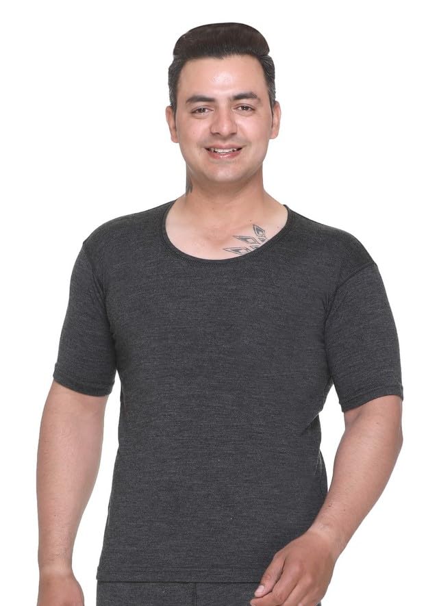 warm-zone WARMZONE Men SHINKER Pure Wool Half Sleeve Thermal TOP-picture-24