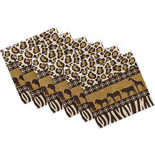 Zzwwr G38381790P381C416S789 Stylish African Wild Animals Leopard Pattern Cloth Napkins cover