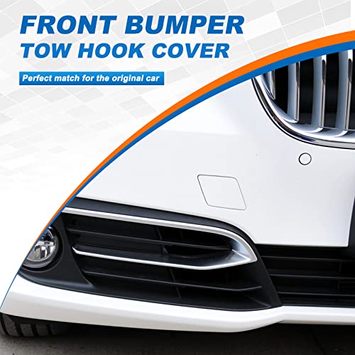 Czshiyue Front Bumper Tow Hook Cover Fit For Bmw 5-Series F10 F11 528I 535D 535I 550I Sedan 2014 2015 2016 Towing Eye Cap 51117332682 (White, Right Passenger Side) Xinpinsai #TOP1