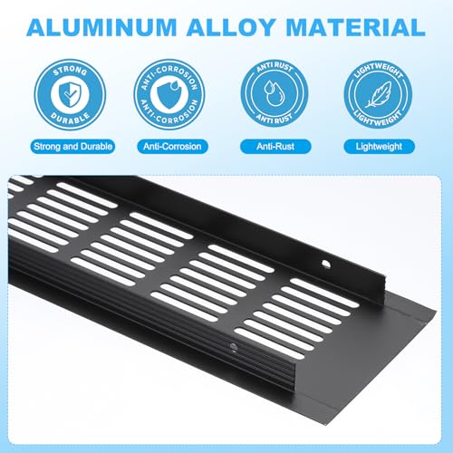 Grille de ventilation meuble noir PATIKIL grille aération aluminium armoire dressing