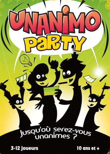 Asmodee - UNANIMO Party - Jeu d'Ambiance pour Adultes & Enfants dès 10ans - Jeu de Société Simple et Drôle - Soyez Unanimes - 200 Thèmes- 3 à 12 Joueurs - 20 Min - Version Française