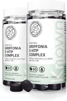 Griffonia 5-HTP Complex Gummies by Known Nutrition   with Vitamin B6   Supports Normal Psychological Function   Natural Blackcurrant Flavour   60 Vegan Gummies 60-Day Supply