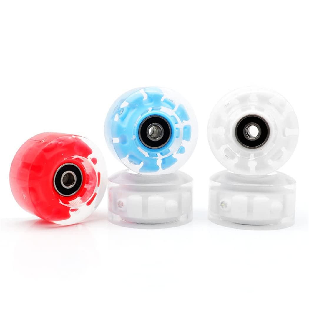 TGHY Paquete de 8 Ruedas de Patines 82A Ruedas de Skateboard Ruedas Luminosas con rodamientos 608RS instalados para Doble Fila Patinaje Y Monopatín 32x58 mm