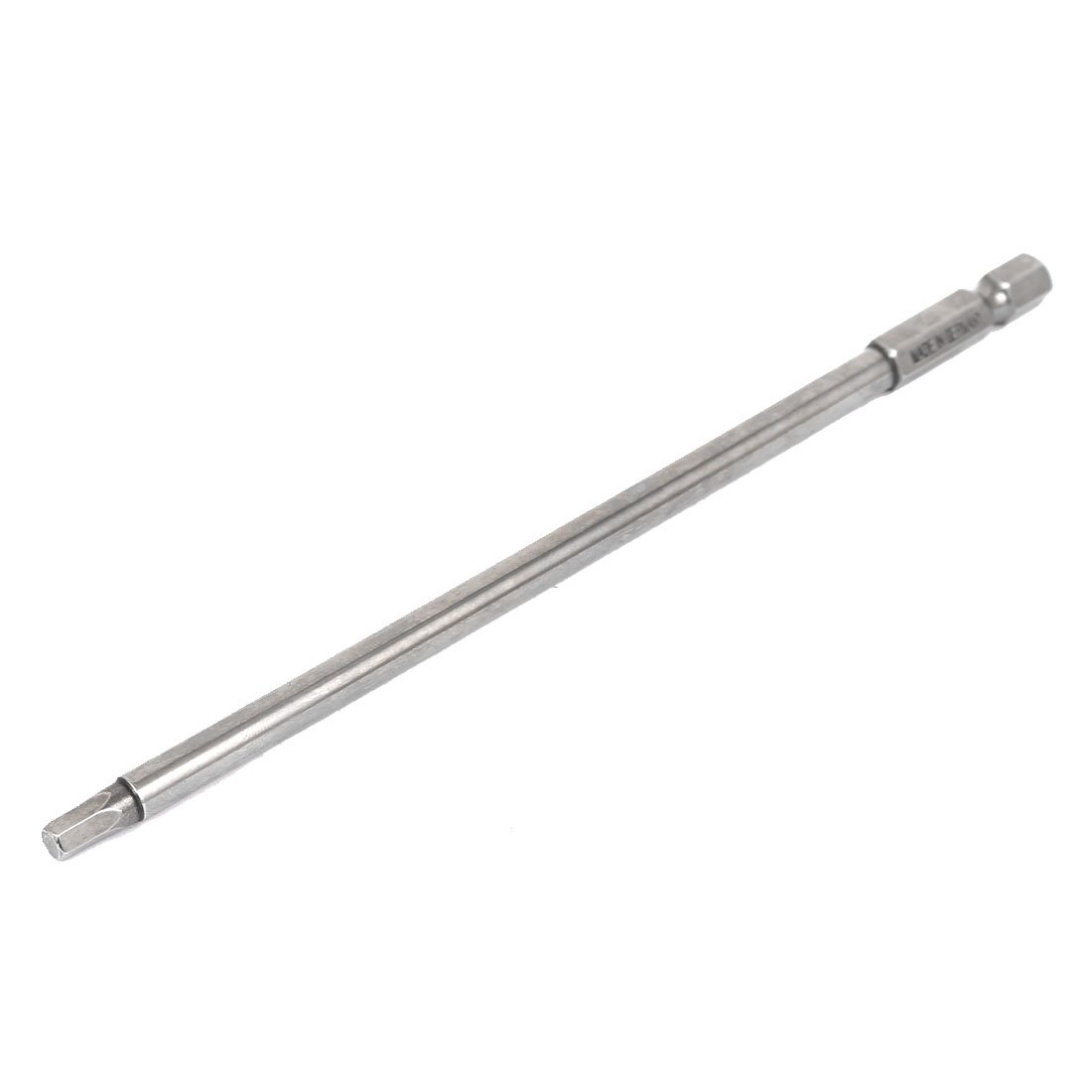 Uxcell Silver/Gray Sourcingmap 150Mm Long 1/4" Hex Shank 4Mm Hexagonal Tip Magnetic Hexagon Screwdriver Bit