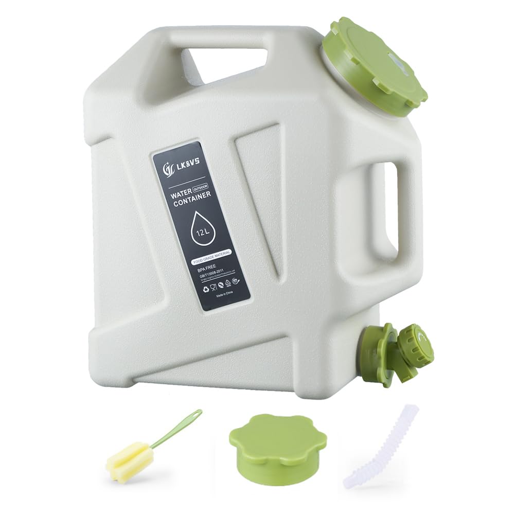 GETBSTOOP 12L Portable Water with Drinking Water Bucket Large Capacity Water Dispenser Carrier for Vehicle Car Camping