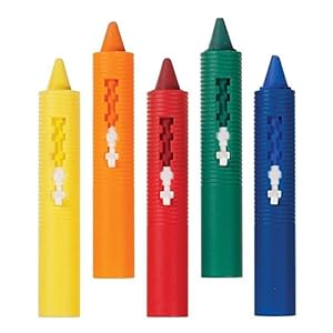 Pack of 6 Baby Bath Crayons 9 x 1.5 cm for Fun in Bath – Non Toxic Bath Toy Age Suitability 3 Years+