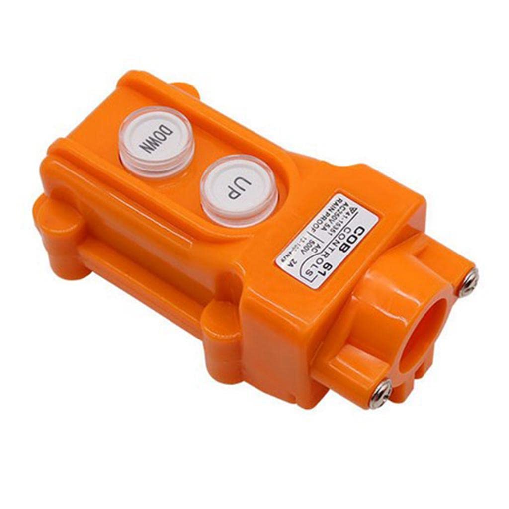 CALANDIS® 1pc COB61 Hoist Push Button Switch Control Station 2 Ways UP Down Orange-picture-15