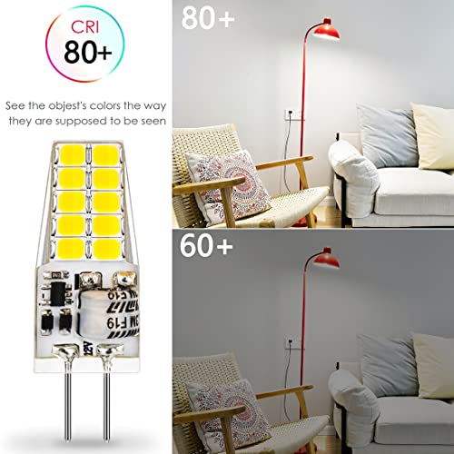 AUTING G4 Ledlampen, 12 V AC/DC, 3 W, G4-gloeilampen, 6000 K, koudwit, 300 lm, vervanging voor 30 W halogeenlampen, geen flikkeren, niet dimbaar, 360 graden lichthoek, verpakking van 10 stuks - Image 6