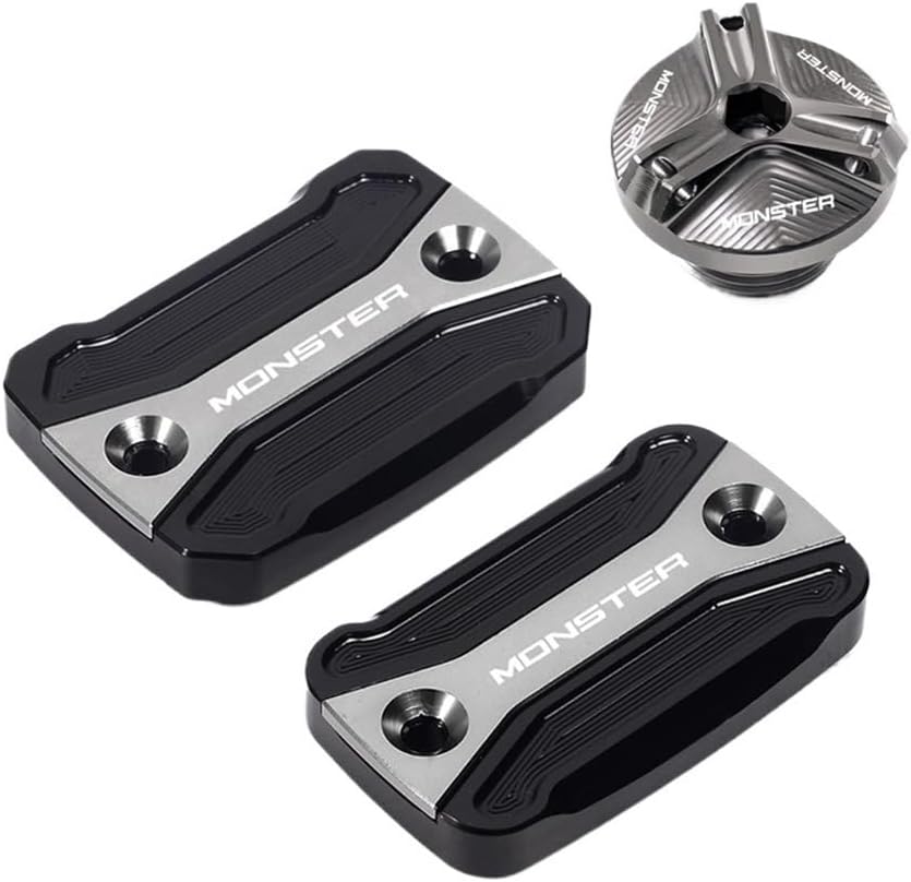 Fluid Reservoir Cap for Hypermotard for Monster 796 795 696 695 821 Motorcycle CNC Front Clutch Brake Fluid Reservoir Cover Engine Oil Cap