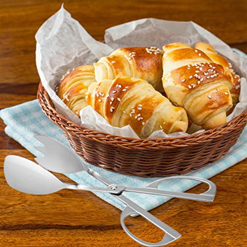 2 Stück Edelstahl Essen Zange, Essen Tong, Gebäckzange Salatzange, Zange Küche Edelstahl, Buffetzange Aus Edelstahl, Grillzange, Tongs, Für Salate, Brot, Kuchen, Buffets, Barbecue