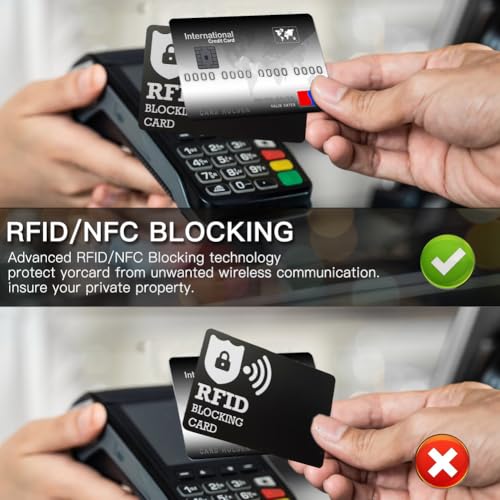 XYUXWLG RFID Blocking Card, 6 Pack Ultra Thin Credit Card Protector Anti Theft Contactless NFC Blocker Bank Card Protector for Wallets - Image 4