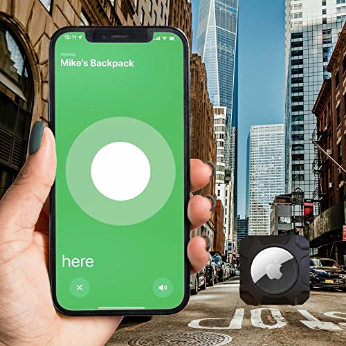 GUANZHI for Airtag Holder Strong Case Stick-On Mount for Airtag Protective Pasteable Accessories Air Tag Case Compatible with Apple AirTag Hidden Protective Location Tracker (1 Pack Black) by GUANZHI - Image 3