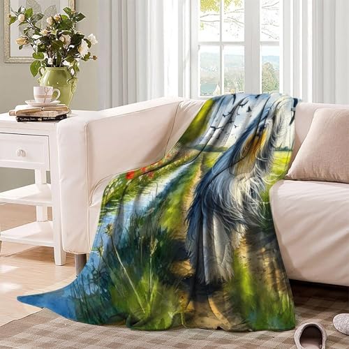Couverture chaude microfibre moelleuse et douce imprimée 3D