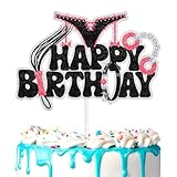 SugarGera ハッピーバチェロレッテパーティーケーキトッパー - 独身パーティーやヘンパーティー、テーマの誕生日パーティーの装飾に最適 大人、男性、女性向け