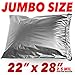22x28 Jumbo Self-Seal Poly Mailer Bags 2.5 Mil (50 Pack Silver)