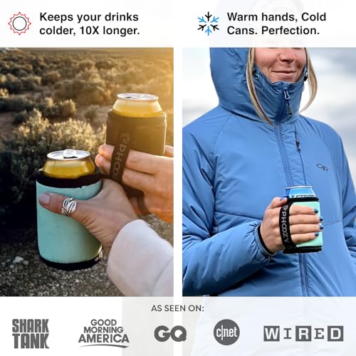 Image of PHOOZY Insulated Can Cooler for Slim 12 oz Cans - Patented Drink Sleeve with NASA-Inspired Technology - Keeps Beer, Soda & Sparkling Water Cold Longer - Lightweight Outdoor Can Holder - Mint
