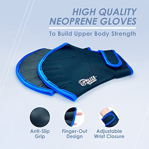 Sunlite Sports High-Density EVA-Foam Dumbbell Set, Water Weight, Swim Belt, Soft Padded, Water Aerobics, Aqua Therapy, Pool Fitness, Water Exercise