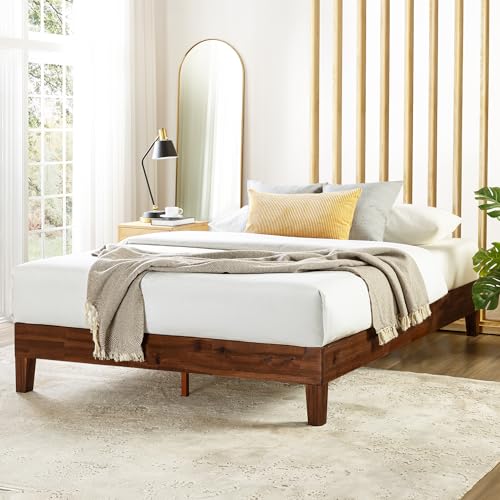 image for Mellow Naturalista Grand - 12 Inch Solid Wood Platform Bed with Wooden