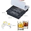 Amazon.com: LONGFITE Large and Long Ice Cube Tray 2 Pack Silicone ...