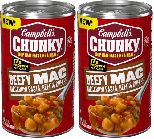 Image of Campbell's Chunky Beefy Mac Soup, 18.8 oz Can (Pack of 2)