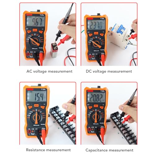 Multimètre Numérique 6000 Points Testeur NCV Capacité Résistance Tension AC DC - 5