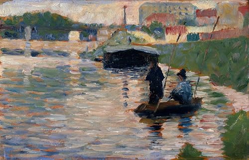 Peinture Seurat Seine affiche grand format graffiti poster mural décoratif salon 60x90cm